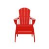 Outdoor Adirondack Chair & Ottoman Set – Red