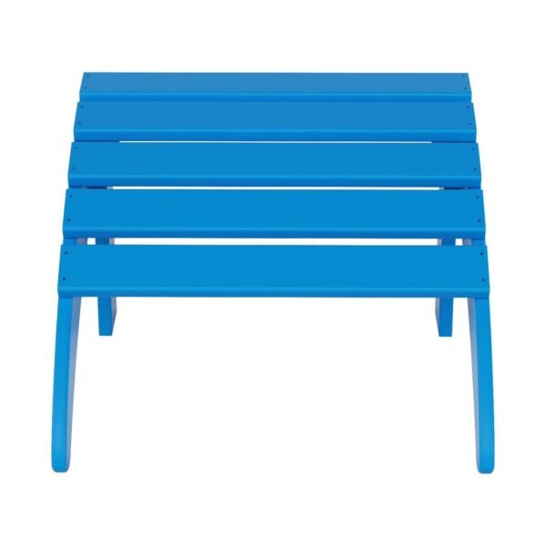 Outdoor Adirondack Chair & Ottoman Set – Pacific Blue