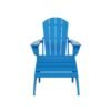 Outdoor Adirondack Chair & Ottoman Set – Pacific Blue