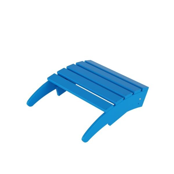 Outdoor Adirondack Chair & Ottoman Set – Pacific Blue