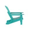 Outdoor Adirondack Chair & Ottoman Set – Turquoise
