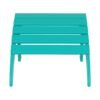 Outdoor Adirondack Chair & Ottoman Set – Turquoise