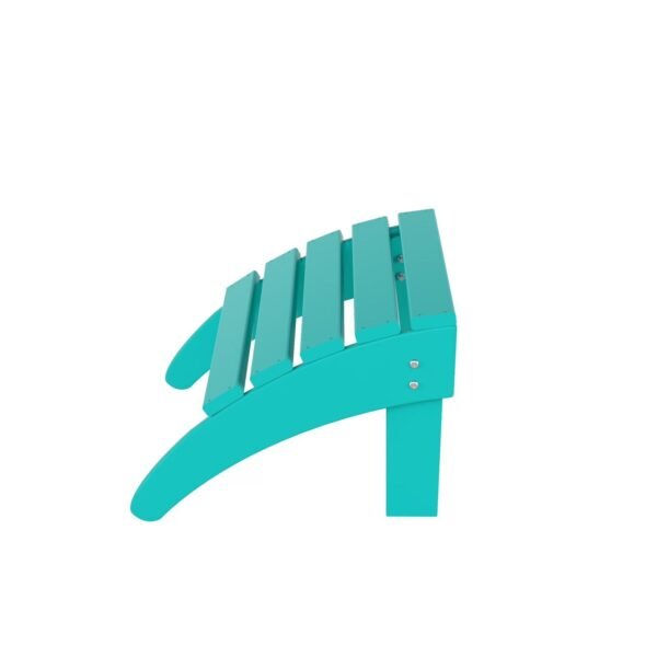 Outdoor Adirondack Chair & Ottoman Set – Turquoise